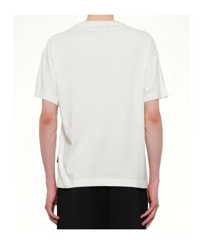 Palm Angels Neck Logo Printed T-shirt In White