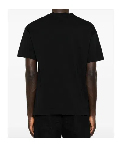 Palm Angels Logo Cotton Crew Neck Regular T Shirt In Black