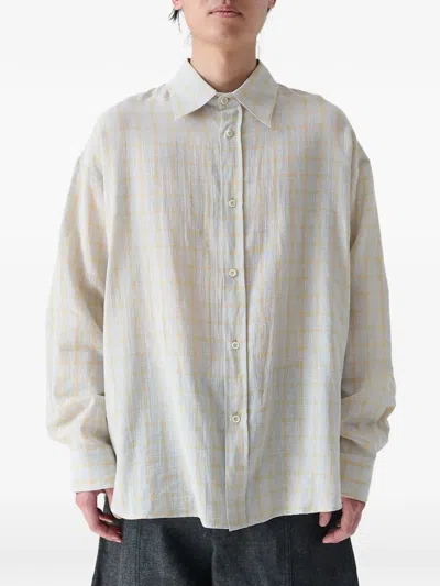 Sage Nation Chisholm Check-pattern Shirt In White