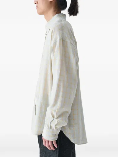 Sage Nation Chisholm Check-pattern Shirt In White