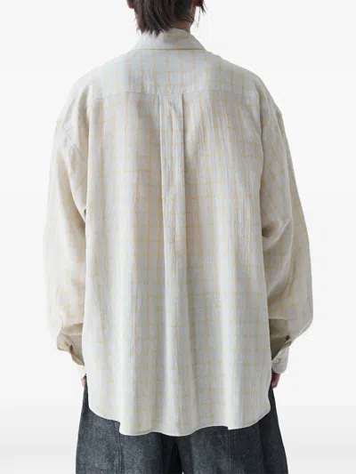 Sage Nation Chisholm Check-pattern Shirt In White