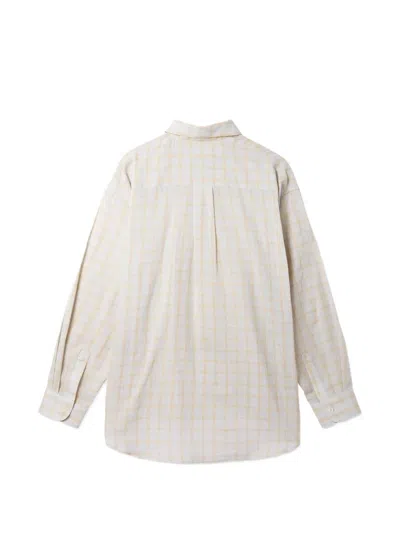 Sage Nation Chisholm Check-pattern Shirt In White