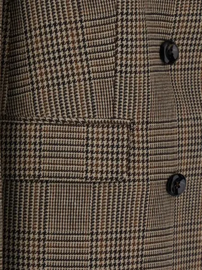 Tagliatore Jasmine Double-breasted Check-pattern Jacket In Black
