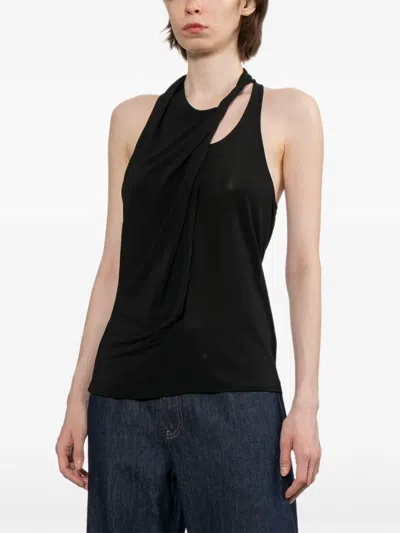 Helmut Lang Draped Halterneck Top In Multi