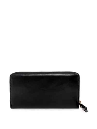 Versace Severine Leather Wallet In Black