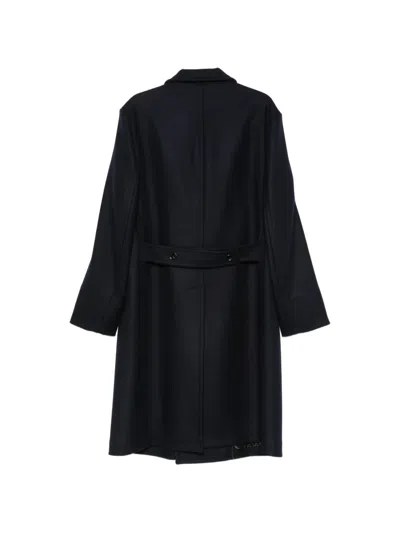 Tom Ford Double-breasted Buttoned Coat In Blue