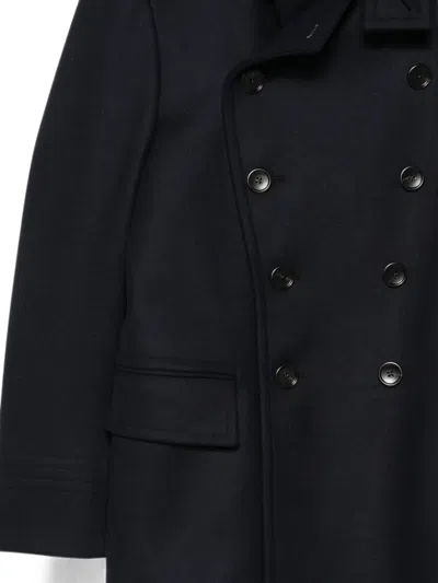 Tom Ford Double-breasted Buttoned Coat In Blue