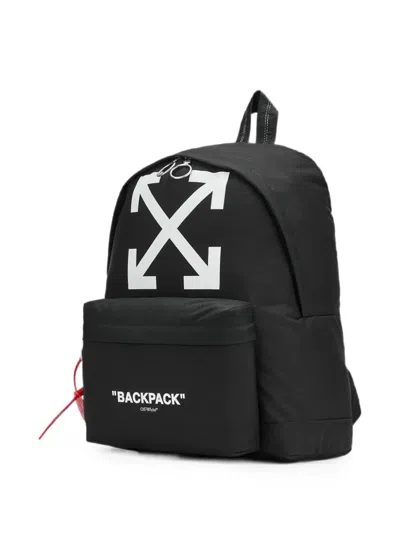 Off-white Arrows-print Zip-front Backpack In Black
