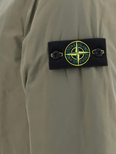 Stone Island Bicolor Polyester Shell Jacket In Gray