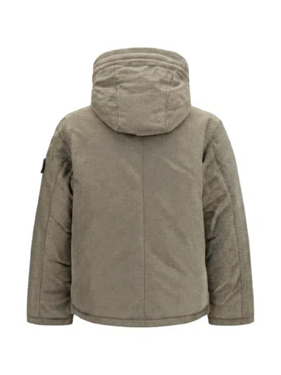 Stone Island Bicolor Polyester Shell Jacket In Gray