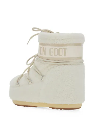 Moon Boot Icon Low Shearling-effect Boots In Gold