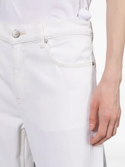 Helmut Lang Distressed Bootcut Jeans In Multi