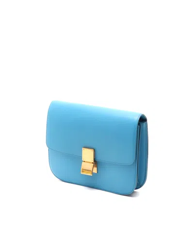 Celine Céline Medium Classic Box Bag In Blue