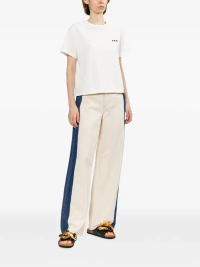 A.p.c. Logo-print T-shirt In White