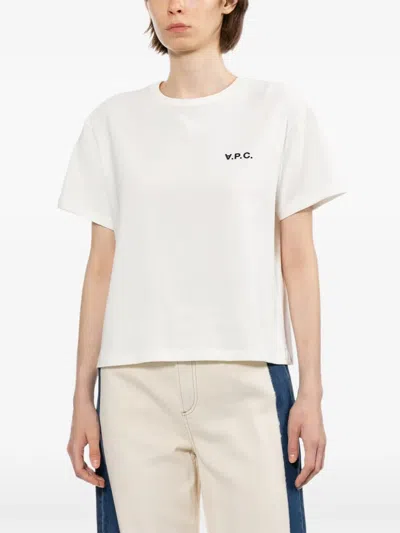 A.p.c. Logo-print T-shirt In White