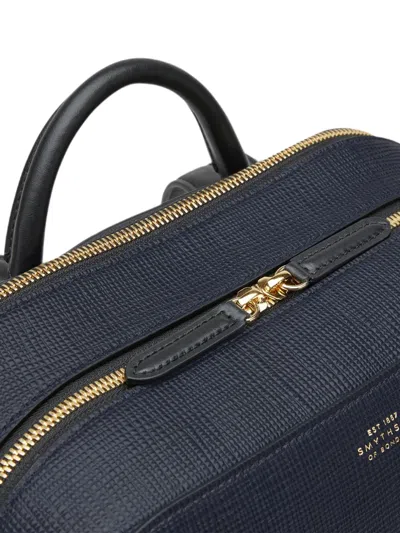 Smythson Zip-around Leather Backpack In Black