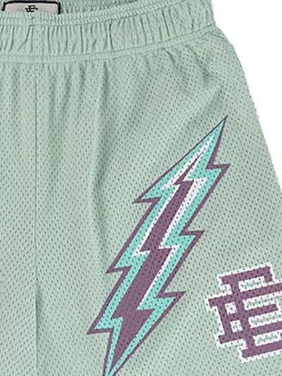 Eric Emanuel Ee Basic Bolt-print Mesh Shorts In Green
