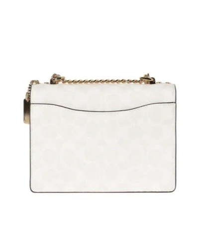 Coach Flap Shoulder Bag In White