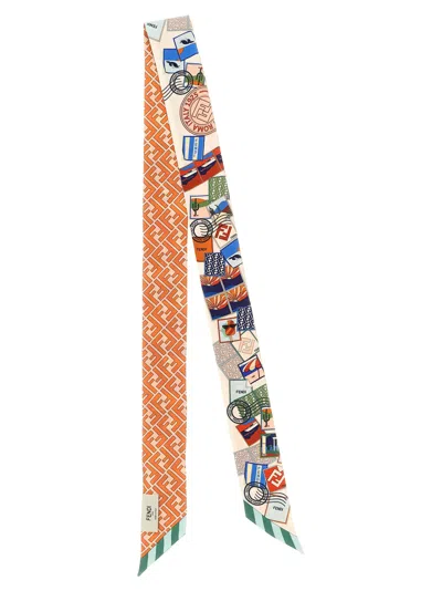 Fendi Silk Neck Bow In Multi