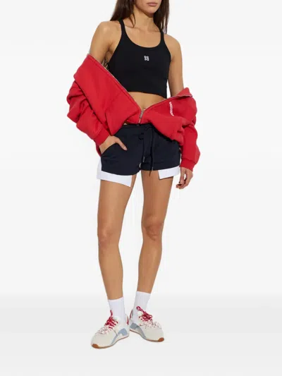 Dsquared2 Layered Drawstring Shorts In Blue