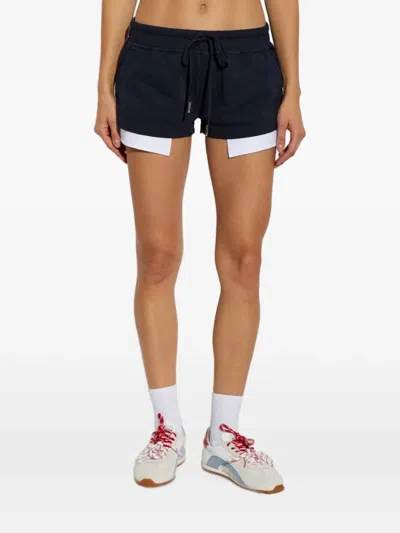 Dsquared2 Layered Drawstring Shorts In Blue
