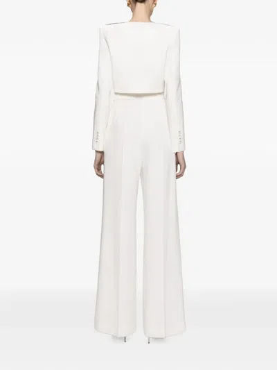 Nissa Buttoned Cropped Jacket In White