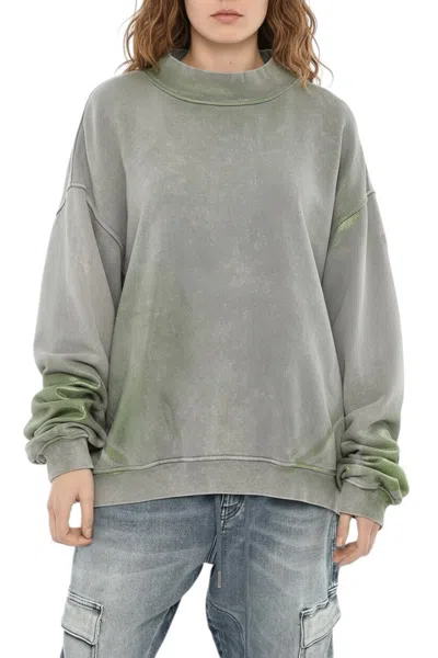 Diesel Crew-neck Oversized Sweatshirt In Gray