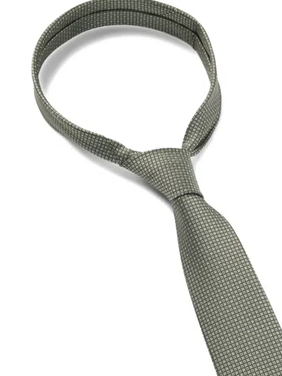 Hugo Boss Patterned Tie In Gray