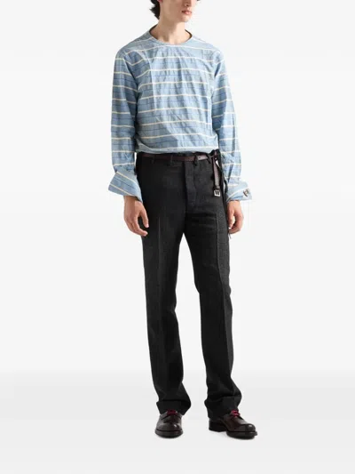 Prada Wool Pants In Black