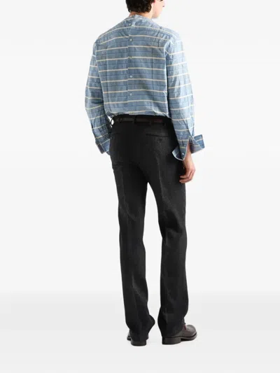 Prada Wool Pants In Black