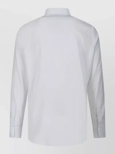Finamore 1925 Timeless White Button-down Shirt With Structured Collar In White