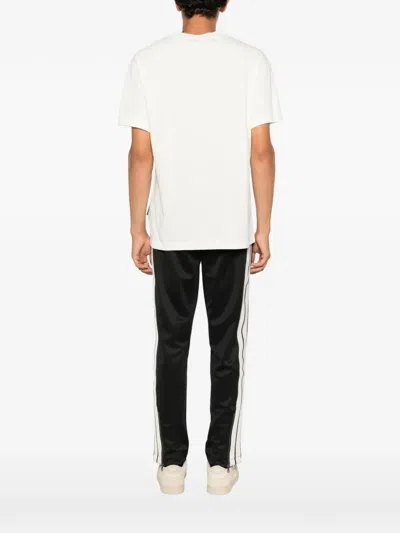Palm Angels Neck Logo Printed T-shirt In White