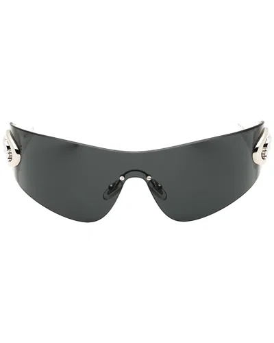 Versace Eclipse 142mm Rimless Wrap Shield Sunglasses In Multi