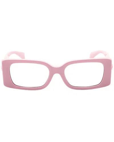 Versace Ladies Pink Rectangular Eyeglass Frames 0ve3362u In Pink