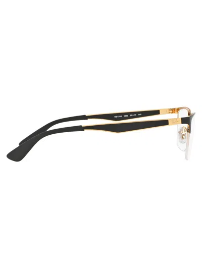 Ray Ban Ray-ban 54mm Semi Rimless Rectangular Optical Glasses In Black