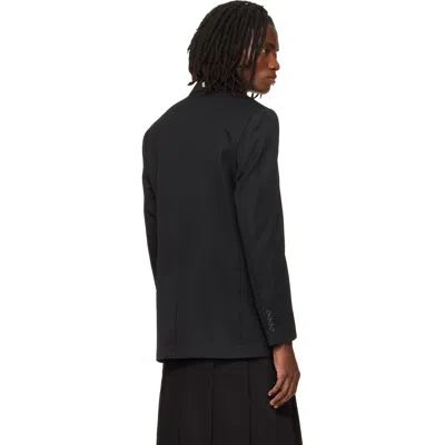 Simone Rocha Black Structured Slash Blazer In White