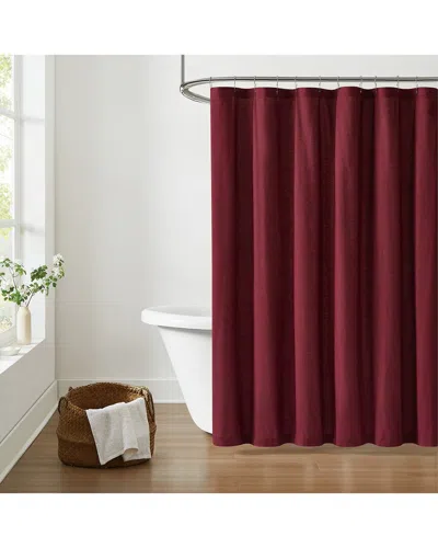 Brooklyn Loom Solid Cotton Percale Shower Curtain