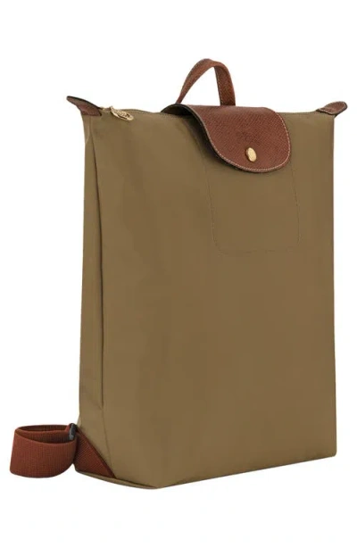 Longchamp Medium Le Pliage Backpack In Olive