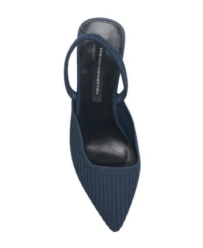 French Connection Coco Slingback Kitten Heel In Blue