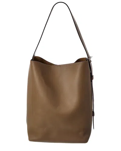 Max Mara Leather Shoulder Bag In Brown