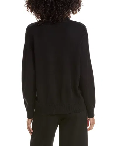 Joseph Ribkoff 1/2-zip Embellished Pullover In Black