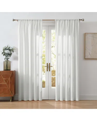 Cannon Solid Cotton Percale Window Curtain Pair