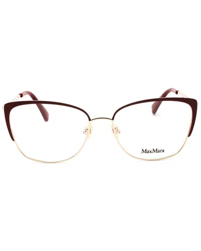 Max Mara Unisex 55mm Optical Frames In Burgundy