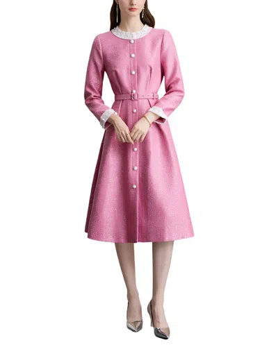 Dza Midi Dress In Pink