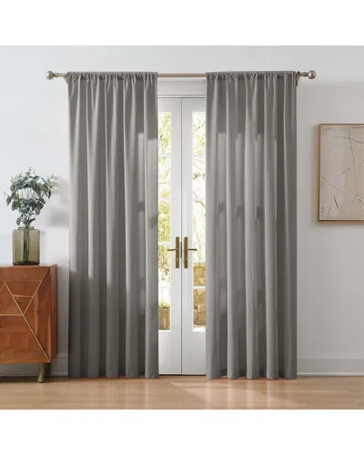 Cannon Solid Cotton Percale Window Curtain Pair