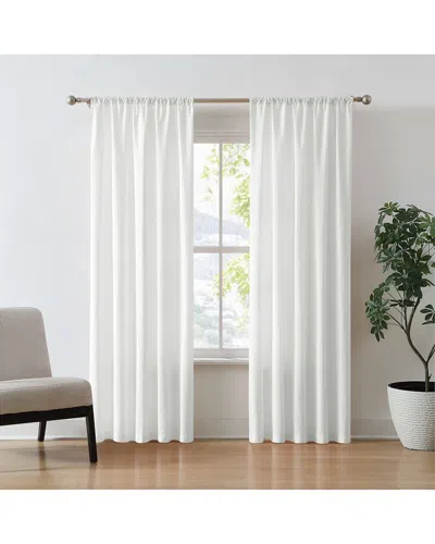 Brooklyn Loom Solid Cotton Percale Window Curtain Pair