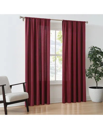 Brooklyn Loom Solid Cotton Percale Window Curtain Pair