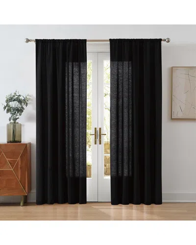 Cannon Solid Cotton Percale Window Curtain Pair