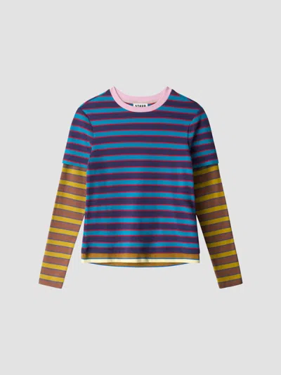 Staud Dillon Tee Potter Stripe Multi In Potter Stripe Multi