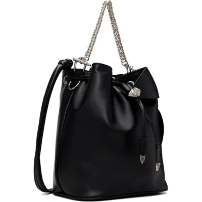 Toga Pulla Black Drawstring Shoulder Bag In Black